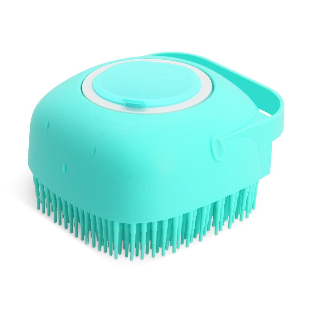 Cat Dog Pet Bath Brush Shampoo Massage Brush Puppy Cat Massage Comb Grooming Brush Soft Silicone Scrubber Shower Brushes Pet Accessories Cleaning