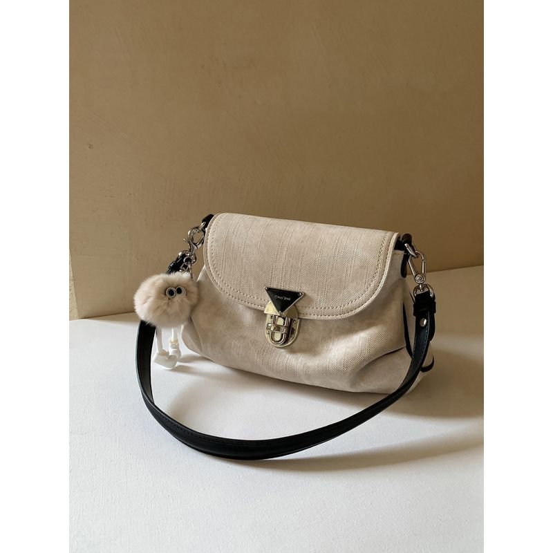 

South Wind Chio2nd Spring Niche Style One Shoulder Bag White gray presale