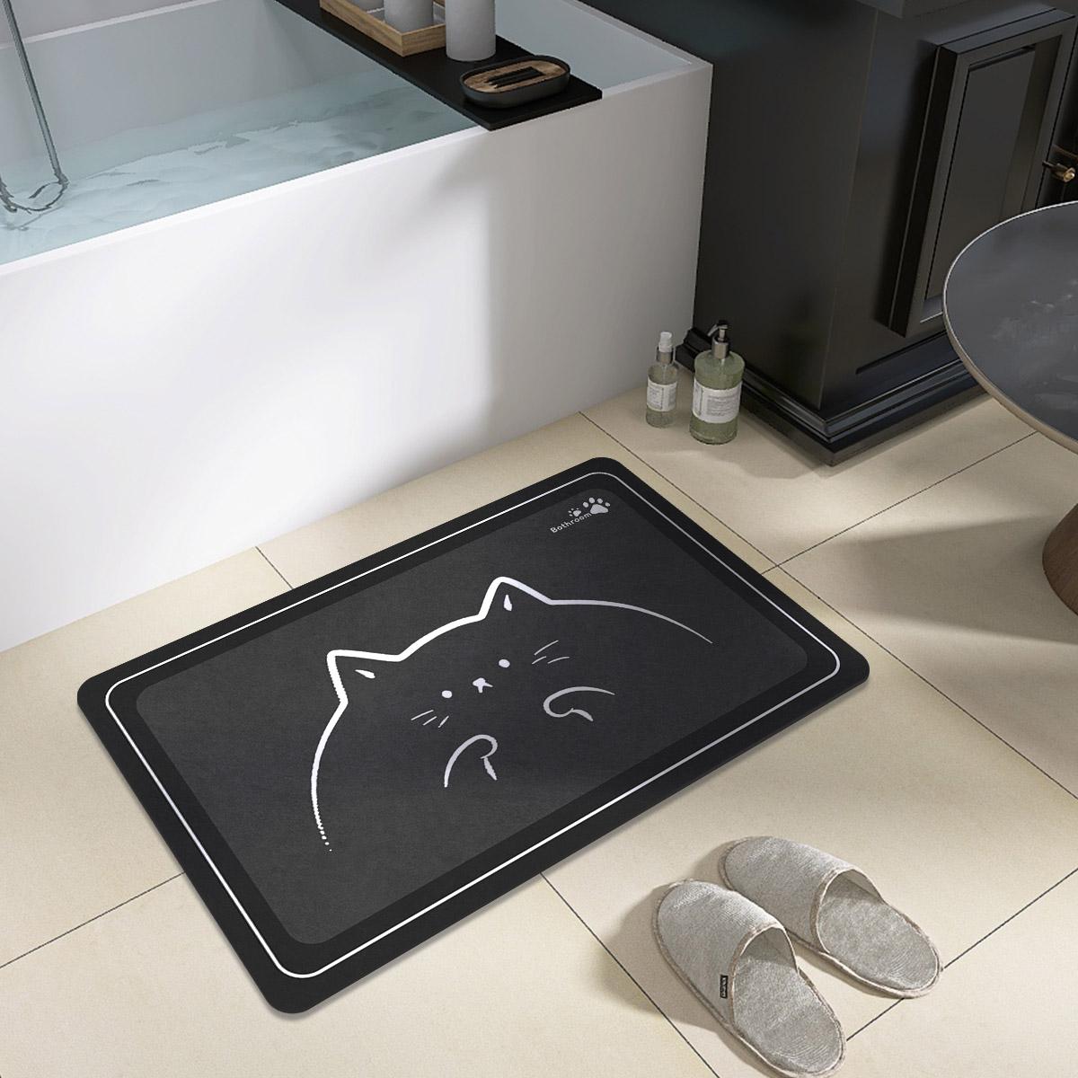 

Роскошные коврики для ванной комнаты Супервпитывающий коврик для душа и ванны Быстросохнущий коврик для ног Противоскользящий напольный туалетный коврик Ковер Придверный коврик Стираемый 40cmx60cm