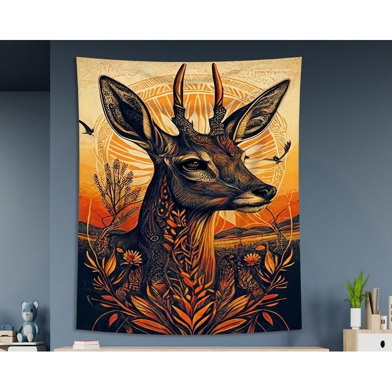 Deer pattern tapestry 75x100