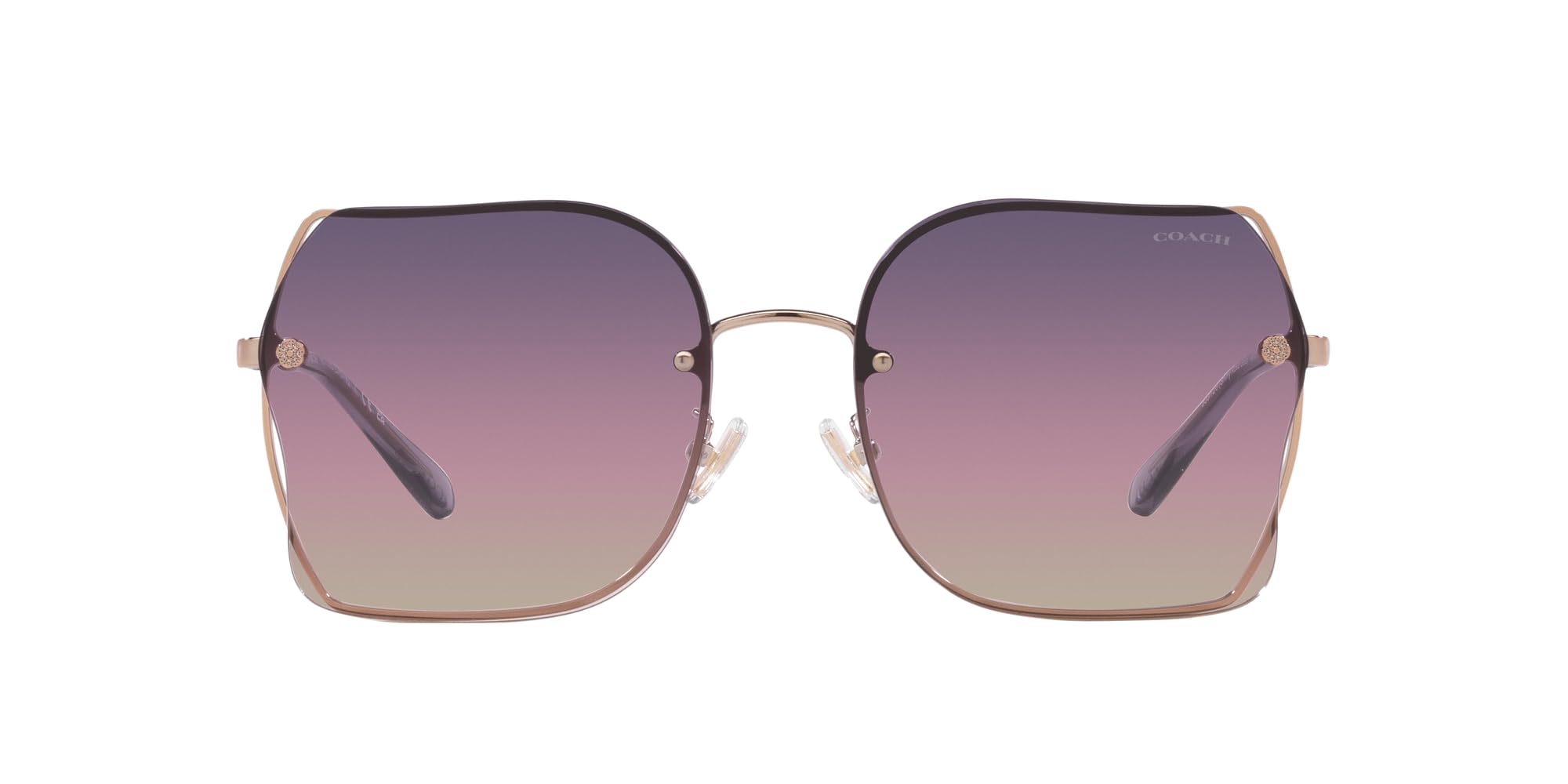 

Sunglasses HC7150D CH574 SHINY ROSE GOLD PINK PEACH GRADIENT Lens 60 [Coach] Frame/PURPLE