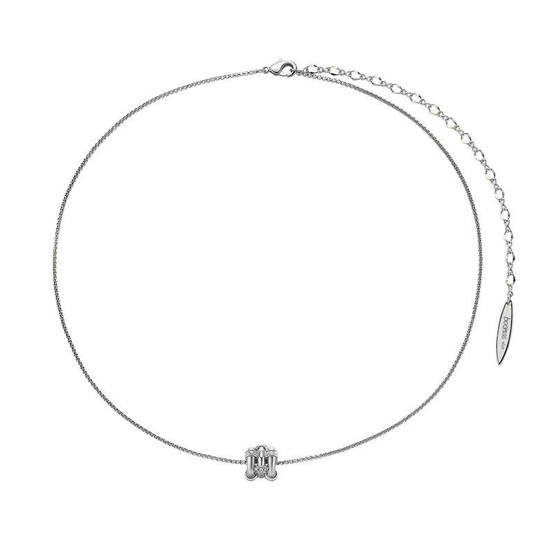

Boonee ALUs Light Luxury Minority Zircon Necklace Female Minimalist Clavicle Chain 2025 New Accessories Lucky Beads Silver In Stock