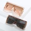 Square One-Piece Sunglasses, Men'S Retro Large-Frame Sunglasses, Quality Glasses.