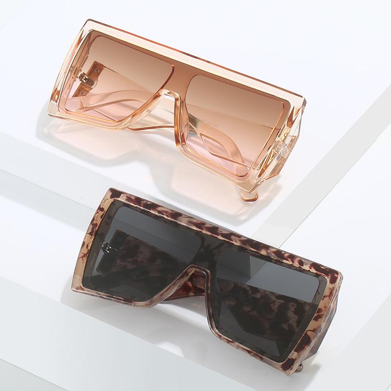 Square One-Piece Sunglasses, Men'S Retro Large-Frame Sunglasses, Quality Glasses.