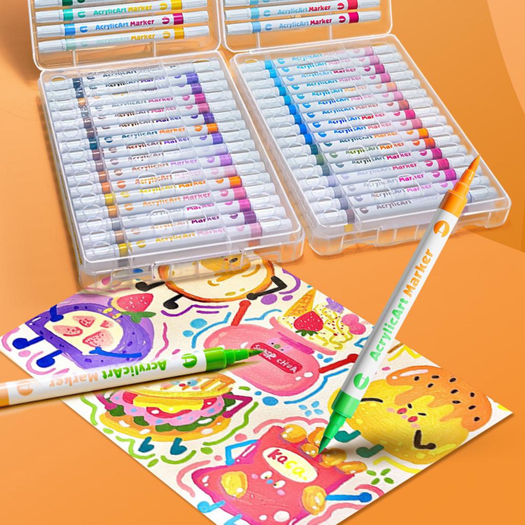 Acrylic Paint Pens Double Tips for kids Rock Painting,Paint Pens
