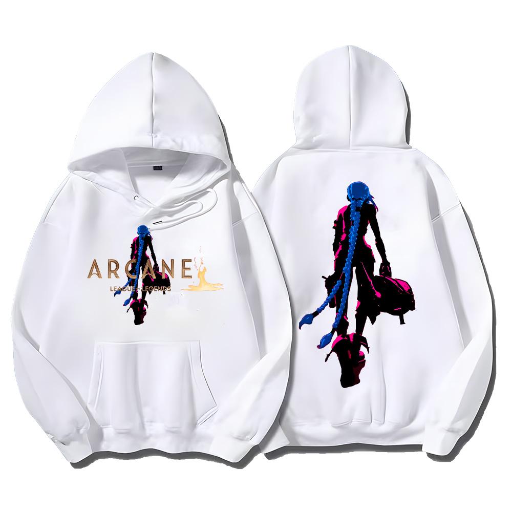 Arcane Hoodies Jinx Classic Aesthetic Print Clothing Autumn Winter Simple Sweatshirts Women Men Y2K Pullovers Clothing