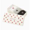 Women's Petit Diamond Embroidered Mid-calf Socks 3-Piece Set JASS6E102 BK