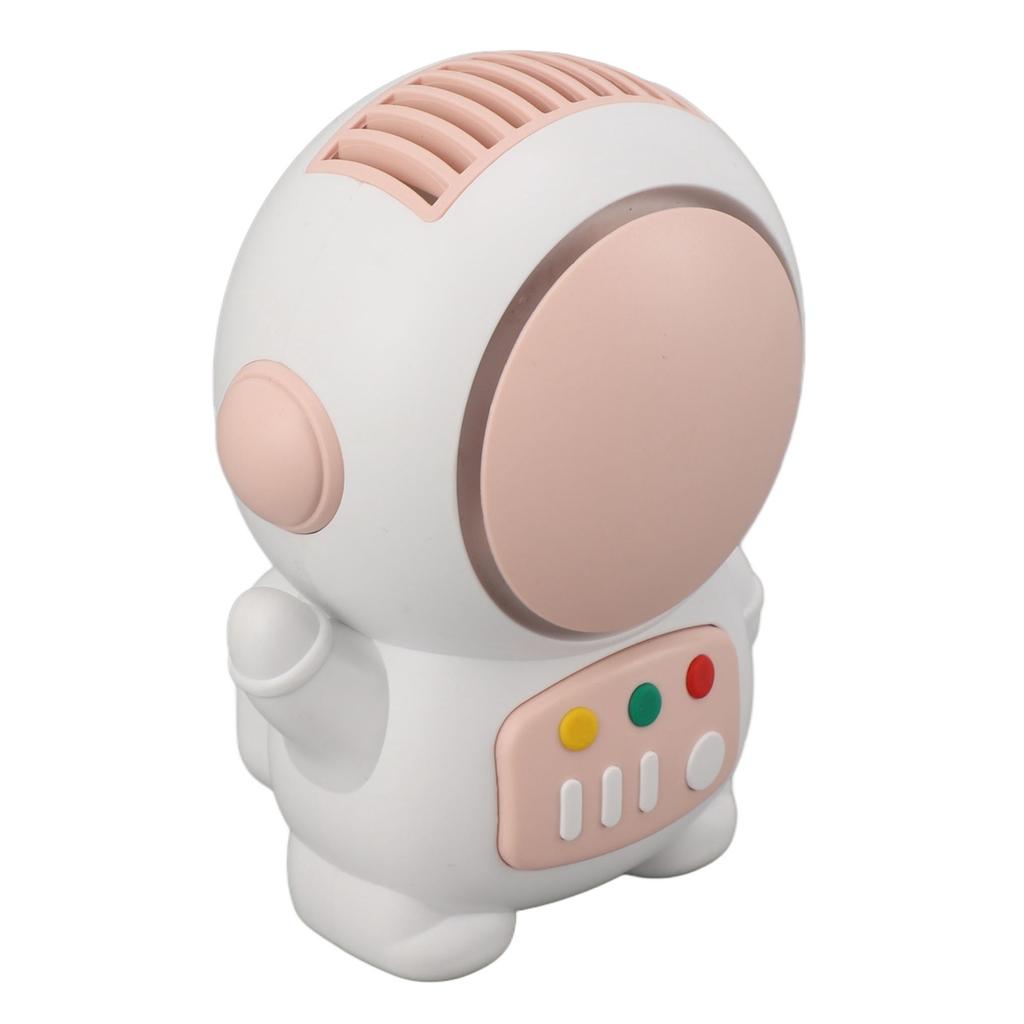 Astronaut Mini Vifte Rosa USB Oppladbar Stille Bladløs 2 Hastighetsjusteringer Håndholdt Astronaut Vifte