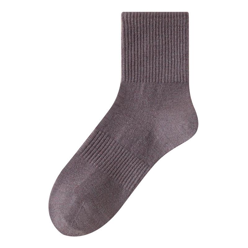 Women's Autumn Woolen Warm Mid-leg Socks, Women's Socks, Antibacterial and Deodorizing, Thickened White Long Socks for Autumn and Winter