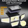 270LED Solar Powered LED Wall Light PIR Motion Sensor Lights Outdoor Waterproof Garden Lamp Night Light 3 Light Modes for Garden Patio Yard Fence