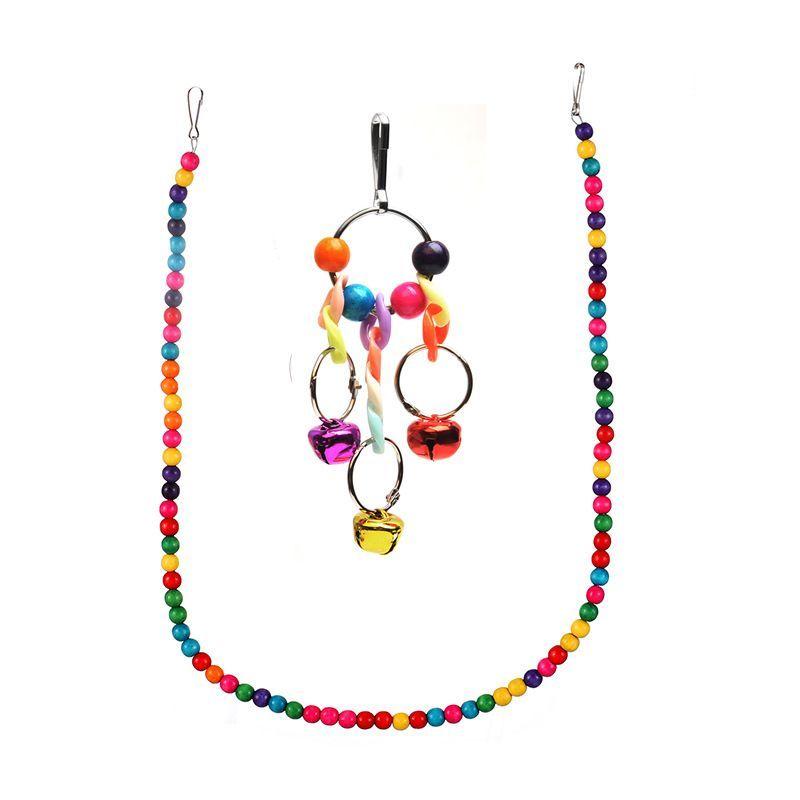 Sada hraček pro ptáky Papouščí kousací hračky Houpačka Závěsný most Hrací stanice Kombinovaná sada tyčí Hračky Příslušenství do ptačí klece