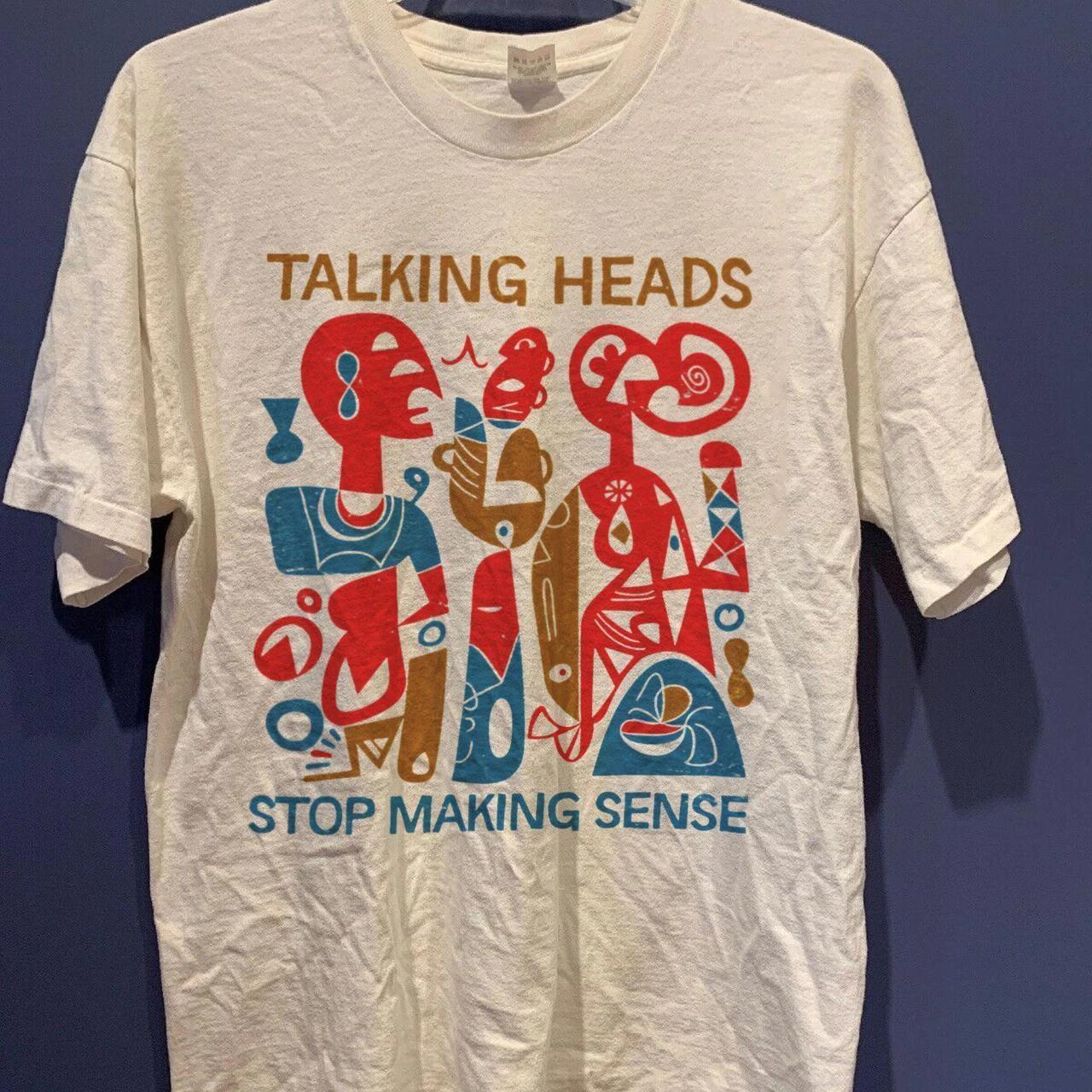 

American Retro Talking Head Tshirt Rare Design White Unisex Tshirt Summer New Retro Fashion Unisexs and Womens Streetwear 2XL