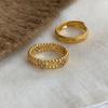 Gold-Plated Zirconia Flower Pleated Ring - High-End Fashion Luxury Index Finger Jewelry.