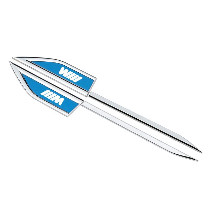 2Pcs Car M Logo Side Fender Emblem Badge Sticker For BMW X1 X2 X3 X5 X4 X6 X7 G30 G20 G32 G11 G12 F40 F30 F20 F10 F34 F07 F44 JMGY3