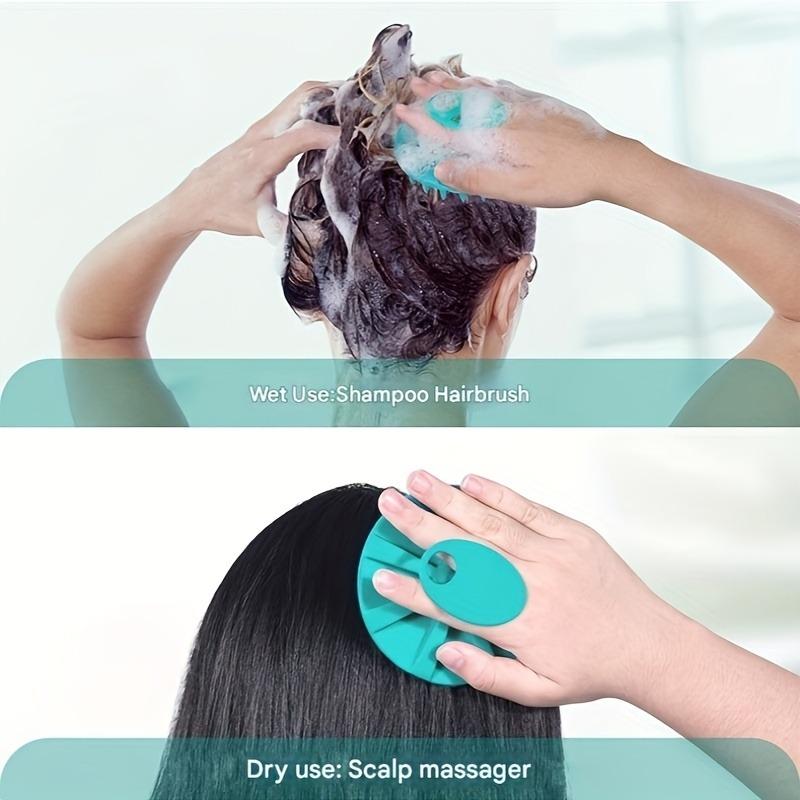 4 Piece Set for Washing Face Hair Taking a Shower with Silicone Facial Cleanser Long Handle Massage