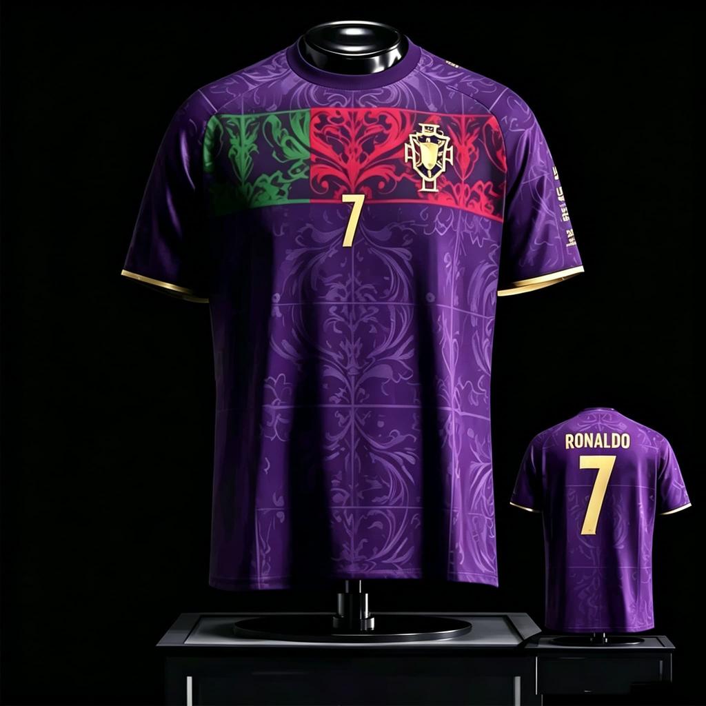 Cristiano Ronaldo Portogallo Maglia Top Uomo T-shirt Donna Maglietta Ragazzi Top Bambini Genitore Figlio Asciugatura Rapida Maniche Corte Maglietta Bambini