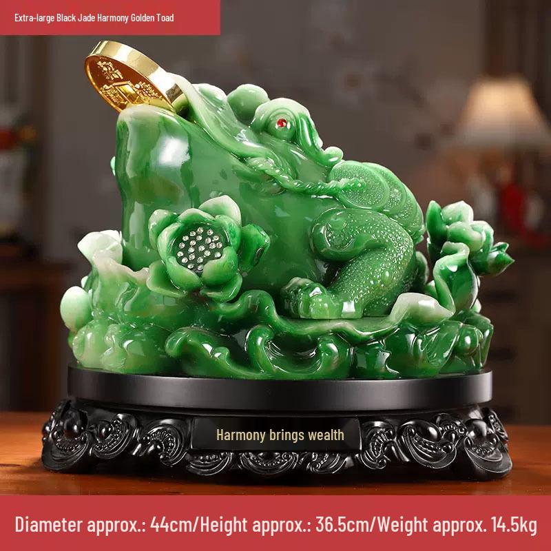 Golden Money-Attracting Three-Legged Toad Figurine - Home & Office Decor Ornament for Shop Openings