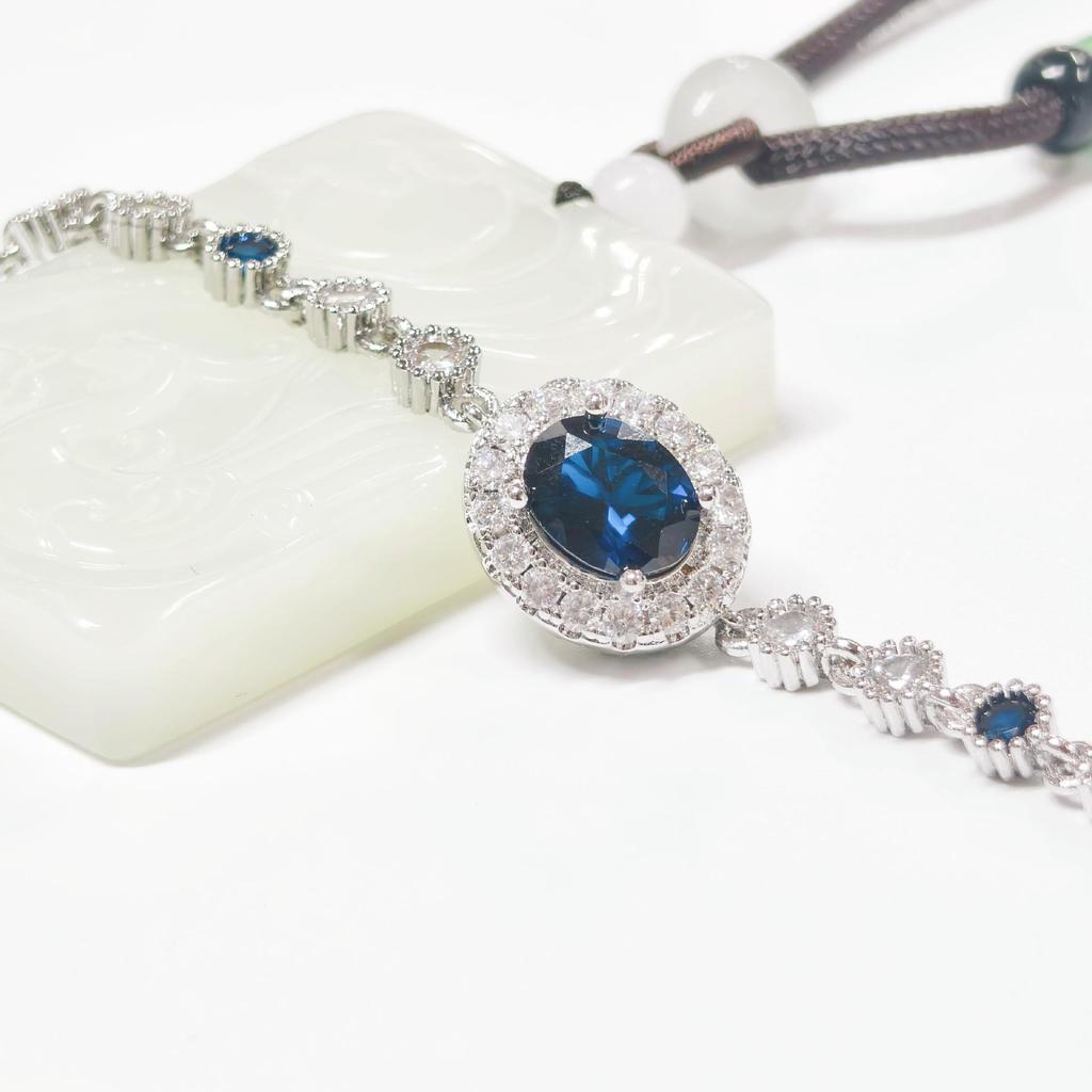 Gusen Jewelry: New Chinese Style Light Luxury Gemstone Bracelet for Women's Elegant Charm