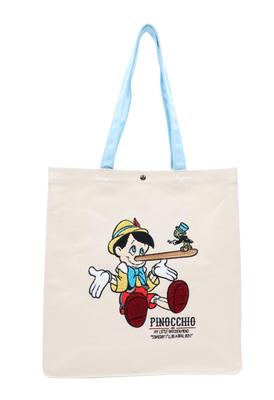 Disney Pinocchio Canvas Embroidered Tote Bag