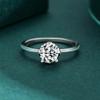 Modian 925 Sterling Silver Classic Round Clear CZ Wedding Brand Finger Rings Platinum Plated Statement Jewelry For Women