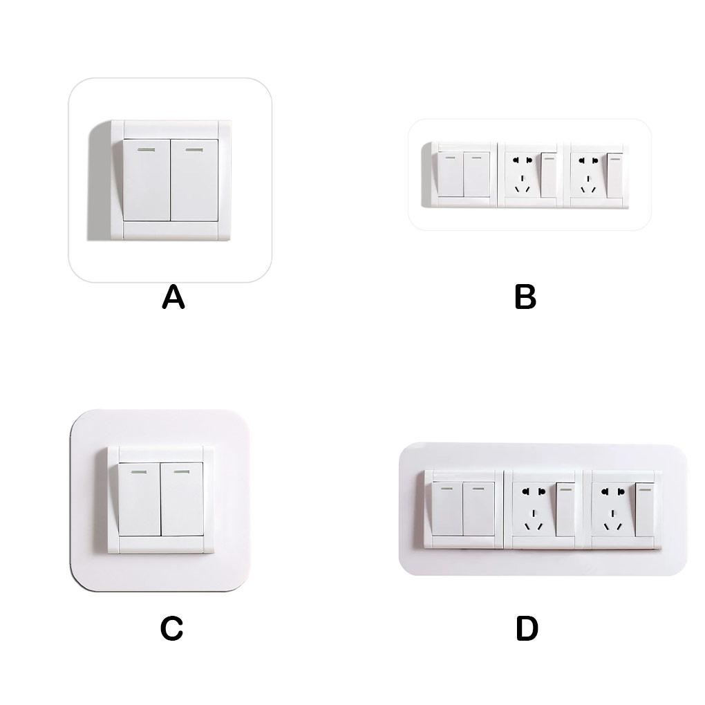 Switch Sticker Transparent White Creativity Protective Case Three-dimensional ple Socket Decoration Wall Frame