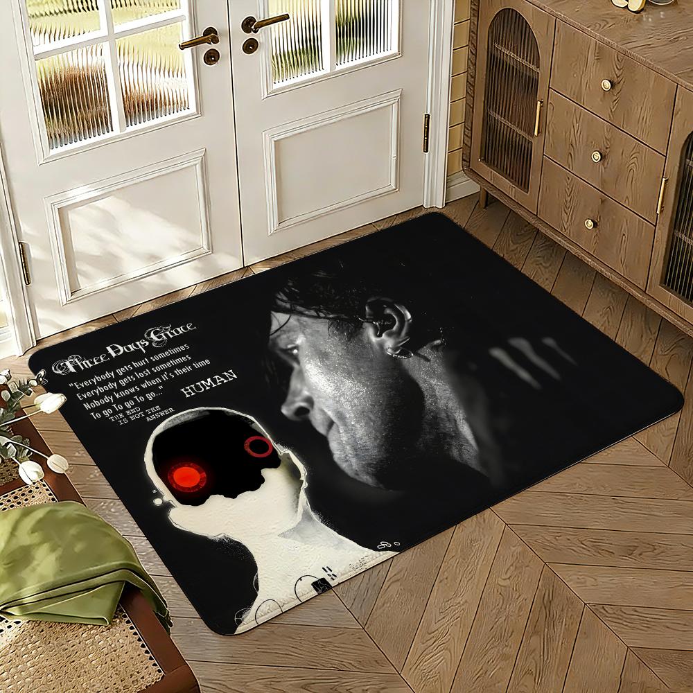 Three D-Days Grace Floor Mat Soft Thickened Absorbent Non-Slip Bedroom Living Room Door Mat Home Decor Flannel Rugs