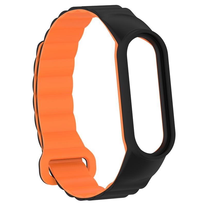 Magnetic Silicone Strap for Xiaomi Band 7 6 5 4 3 Replacement Wristband with Case Bracelet Correa Smartband