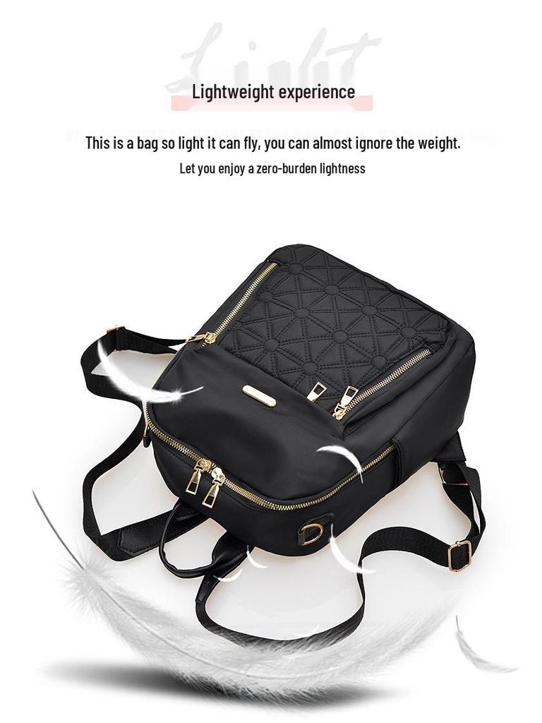 Trendy Women's Casual Nylon Backpack: Lightweight Travel & School Bag