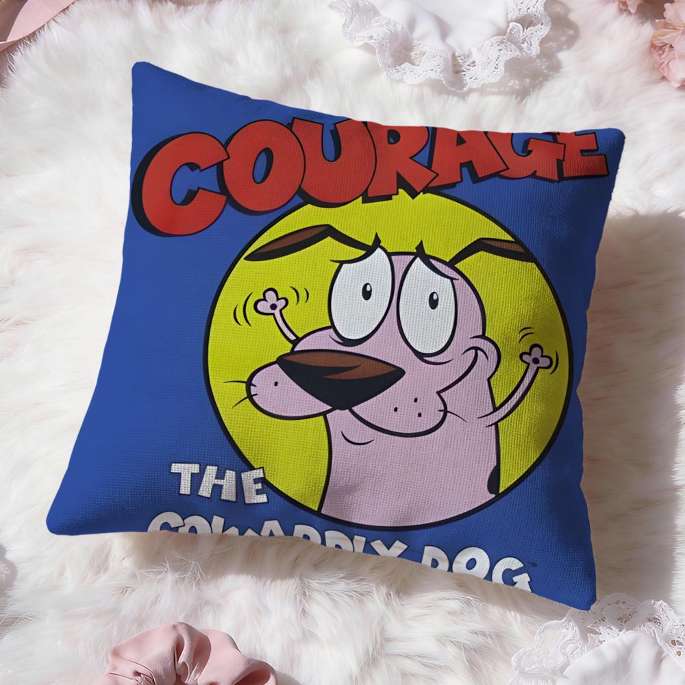 Courage the Cowardly DogS Cushion Cover Premium Comfort Reversible Pillow Cove -Two in One Design for Any Room & Car Interior