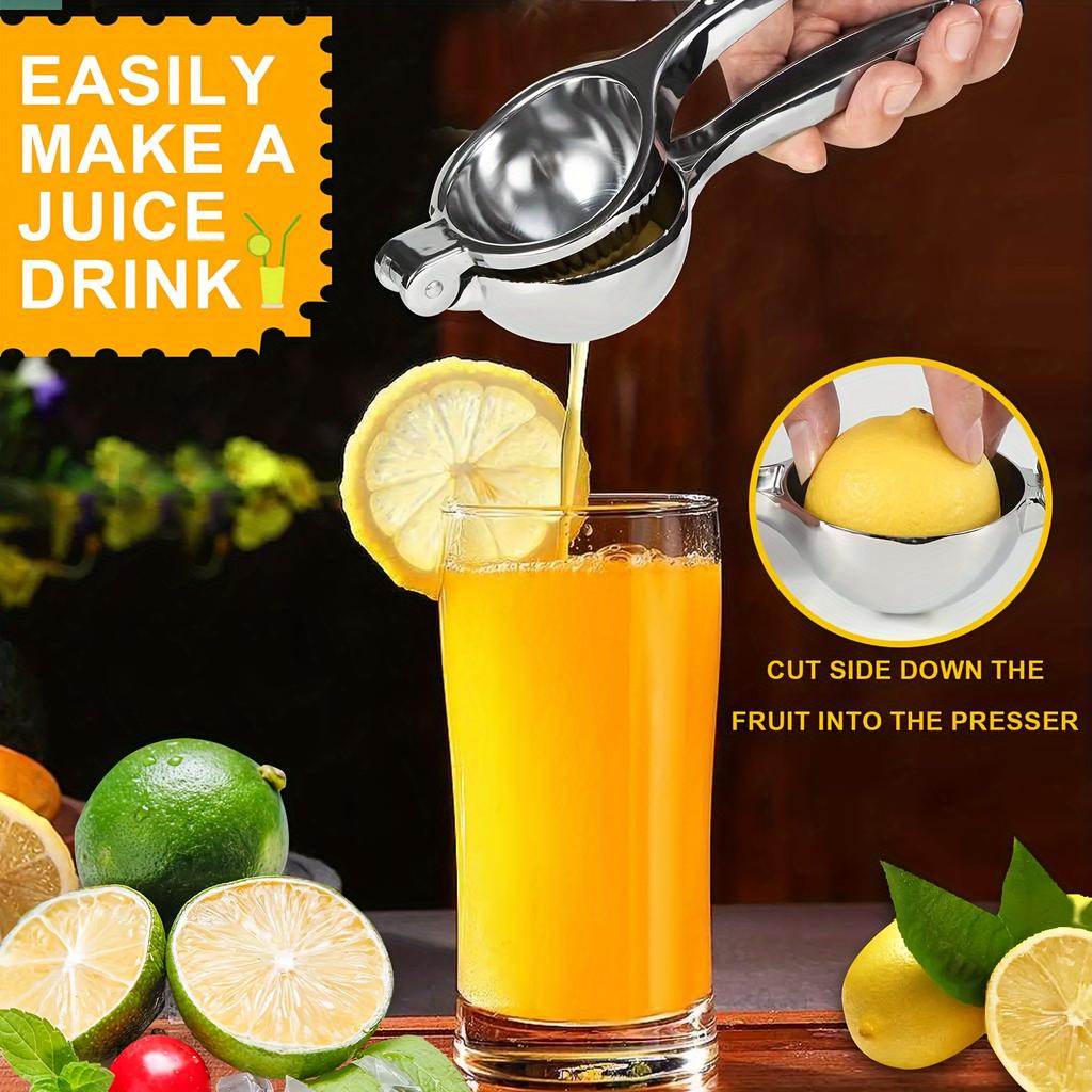 Stainless Steel Manual Citrus Fruit Press , Compact Handheld Citrus Juicer for Oranges, Lemons, Limes , Durable Kitchen Tool for Fresh Juice,