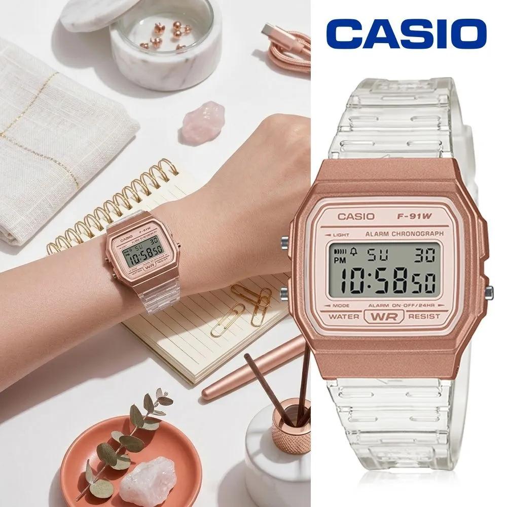 Cio Прозрачные цифровые часы Clear Digital Zicosmo F-91WS-7A3DF