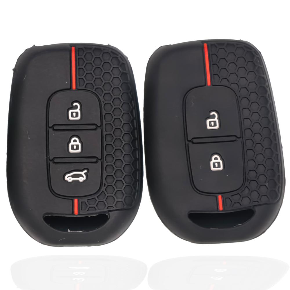 2/3Button Fob Shell Holder Silicone Car Key Cover Case For Renault Kwid Traffic Symbol Dacia Sandero Logan Duster