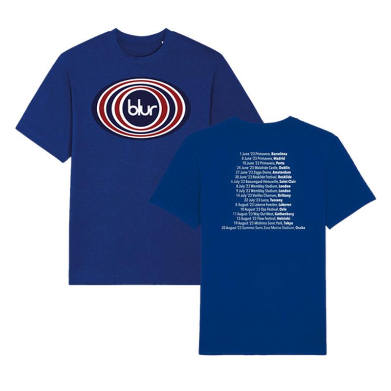 BLUR Bands British Rock Punk Music Cotton Loosefit Readytowear American Casual Printed Shortsleeved Tshirt
