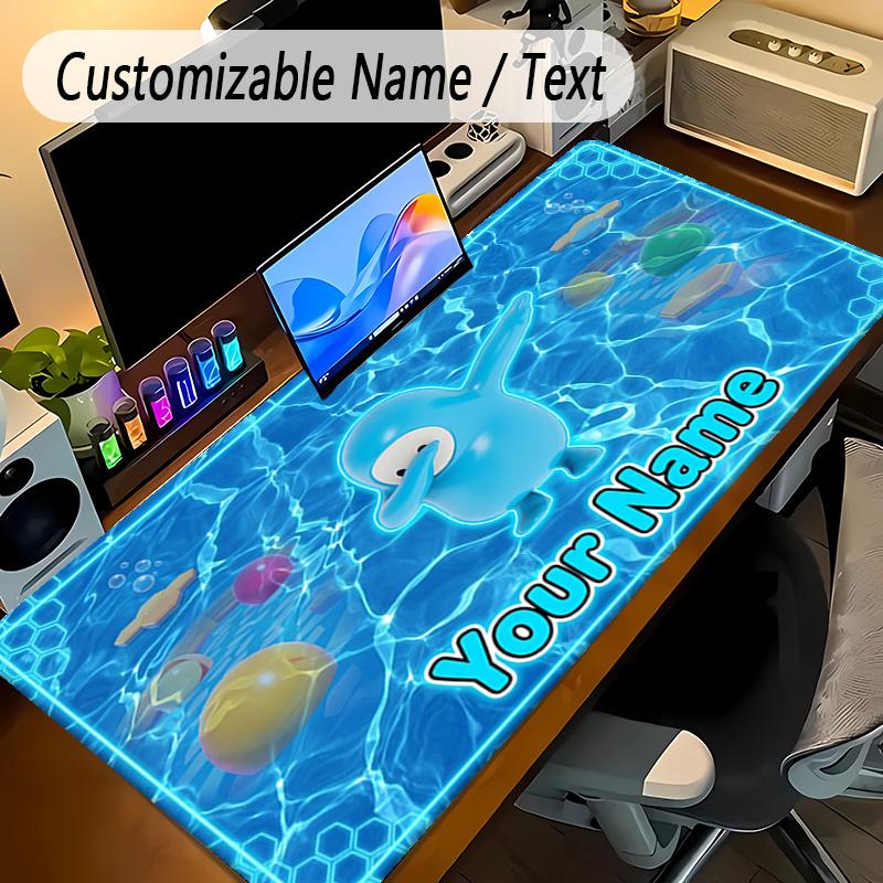 Large Mouse PadFall Guys Custom Name Text Personalized Desk Mat Non Slip Gaming Pad