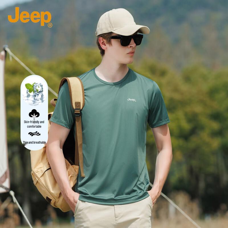 JEEP Men s Breathable Outdoor Casual Short-Sleeve T-Shirt M