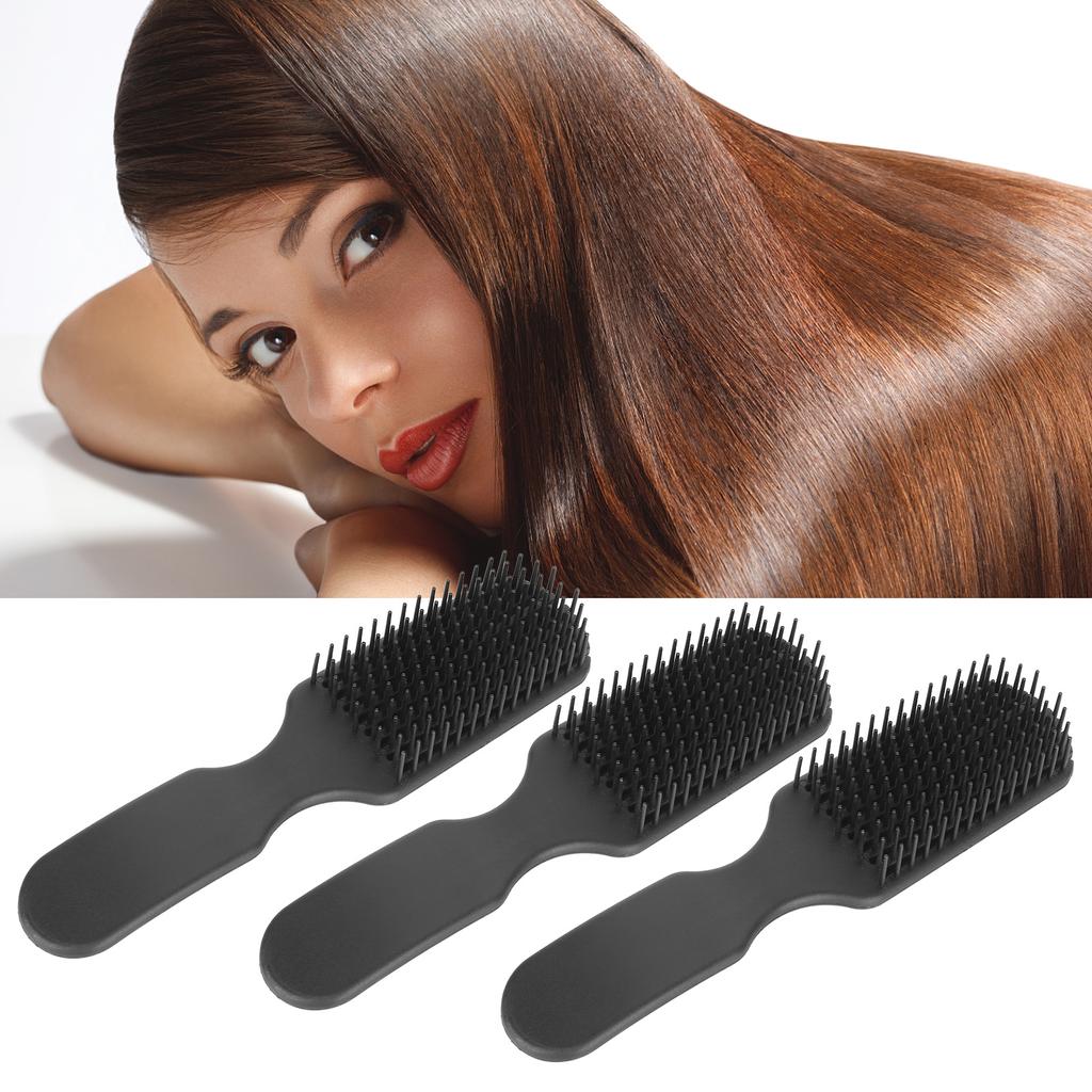 3 Stück 9 Reihen Haarbürste Breitzahn Leicht Ergonomische Entwirrbürste für Alle Haartypen Styling