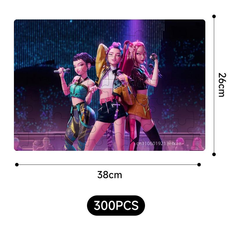 New  Demon Hunters jigsaw puzzle Toys Board Game Rumi Mira Zoey Huntrix Character Pattern Collectible Decor Children Gifts