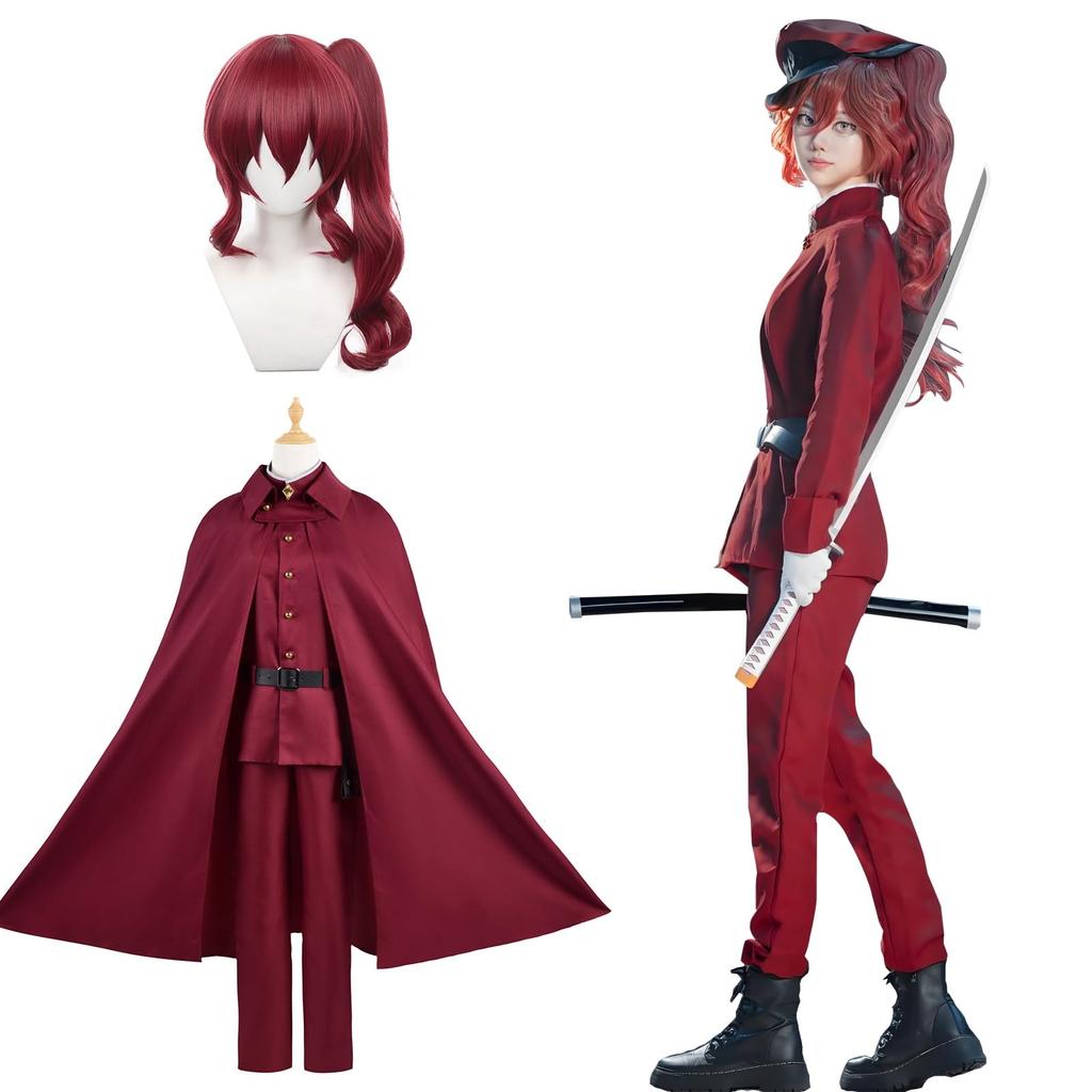 Teruko Ookura Cosplay-parykk fra Bungo Stray Voksenkostyme for Kultur- og Sceneopptredener [Utmerket Kvalitet] (Nestkommandant) Hunder, Festivaler,