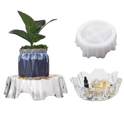 DIY Kristall Epoxidharz Unregelmäßige Schale Blumentopf Regal Set Aufbewahrungsschale Spiegel Silikonform Pflanztopf