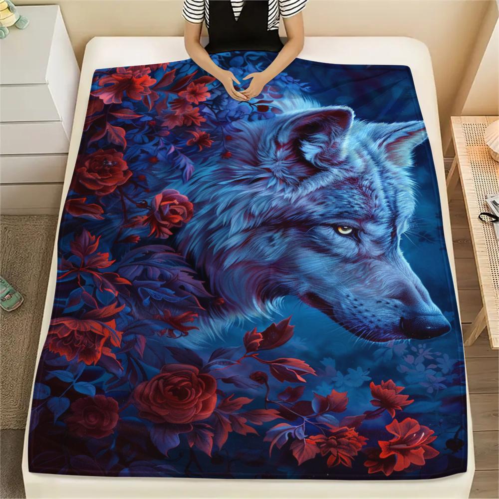 

1 шт. Фланелева ковдра з мультяшним принтом, Висока якість, Зручна для всіх сезонів, Декор для дому, Тепло та затишок, Ідеальний подарунок на Різдво, День народження 80cm x 120cm