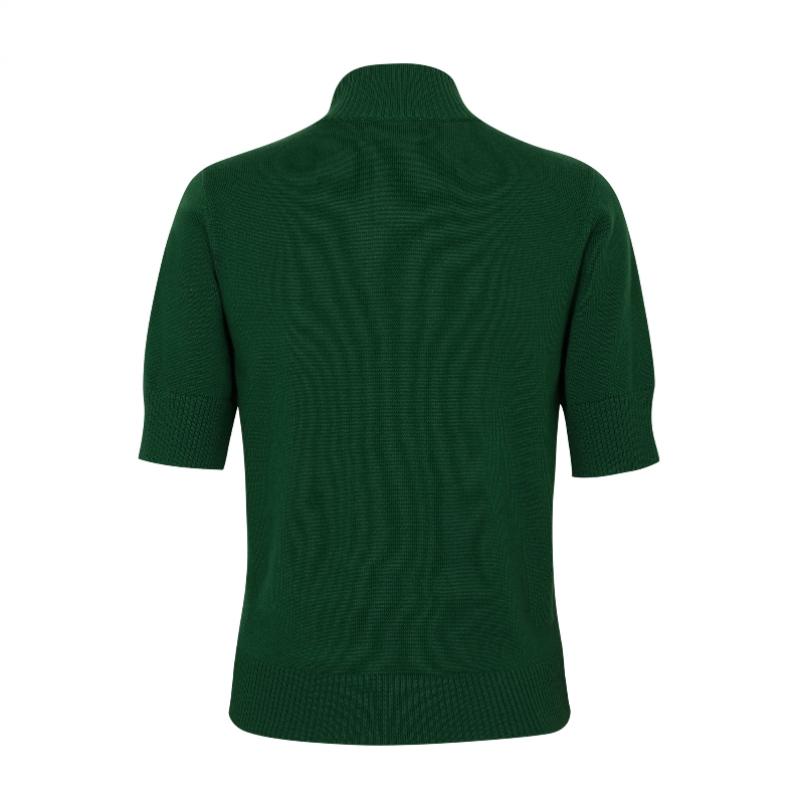 PLAYBOO Cashmere Blend Short Sleeve Knit Forest Green