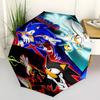 Custom Name Sonic Theme Automatic Umbrella, Lightweight & Portable, 8 Rib, Perfect for Outdoor Travel, Birthdays, Christmas, Gifts.