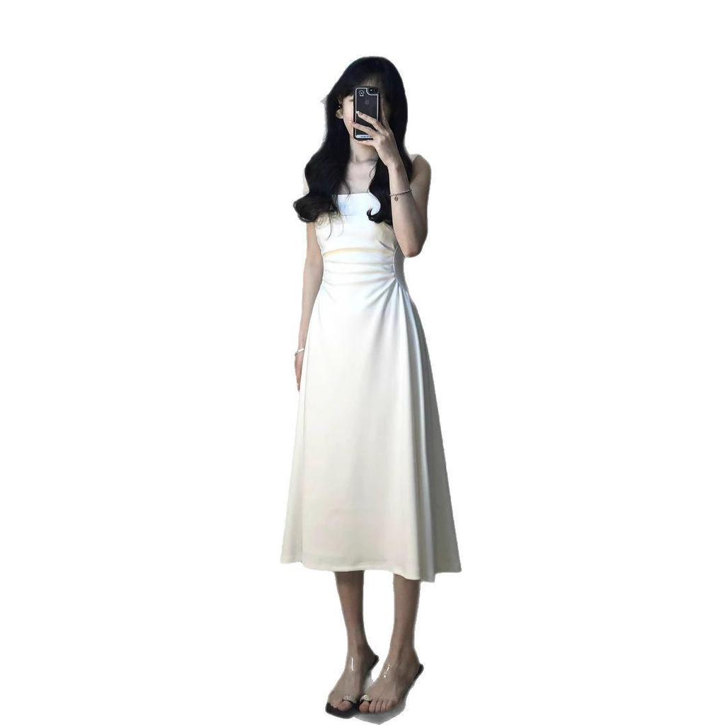 Hepburn-Style Slim Fit French Midi Dress 2025