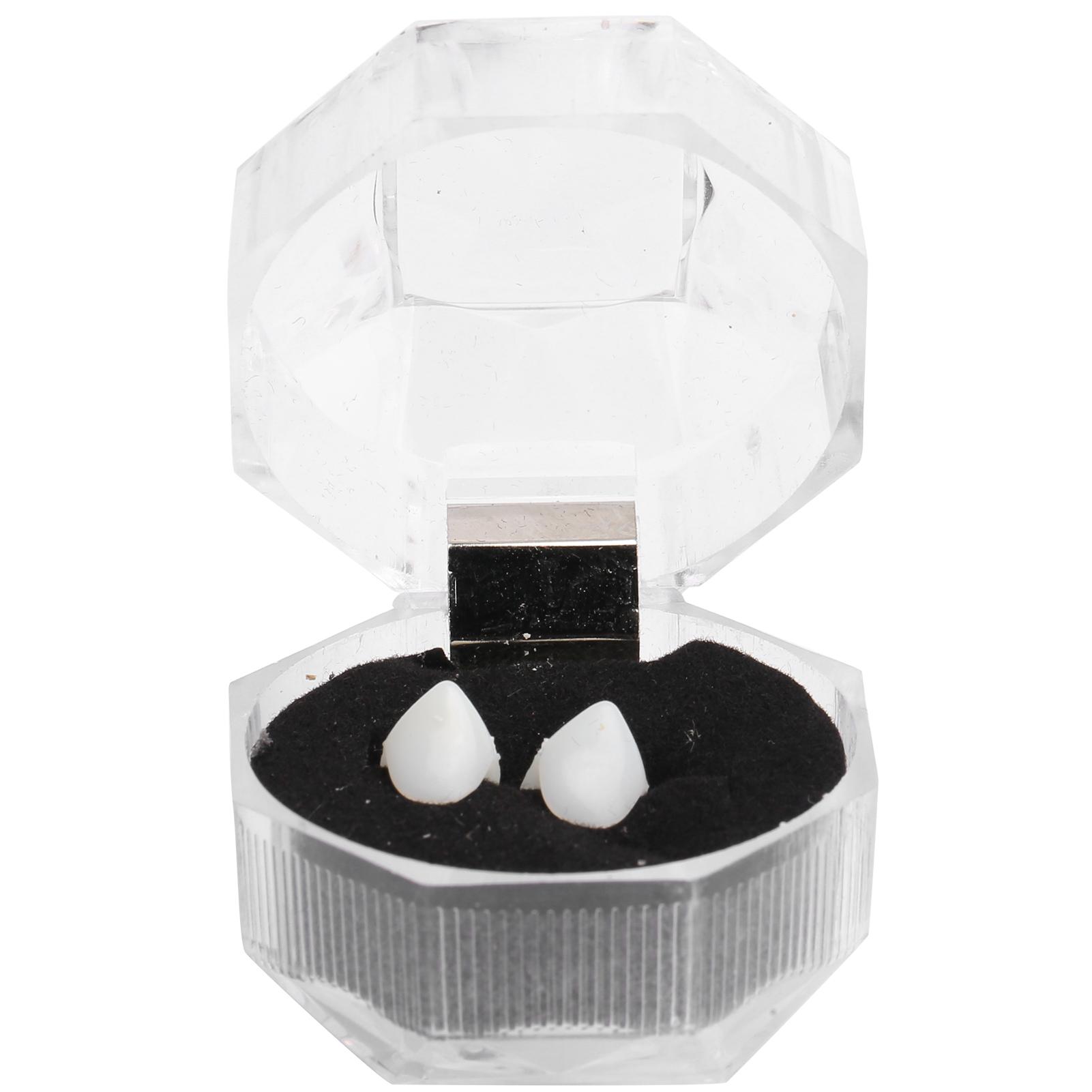 

Хэллоуин Косплей Реквизит Накладные Зубы с Зубным Клеем для Костюмированной Вечеринки на Хэллоуин 1,5 см 0,59 дюйма