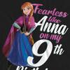 Frozen Unisex Adult Fearless Like Anna 9th Birthday T-Shirt