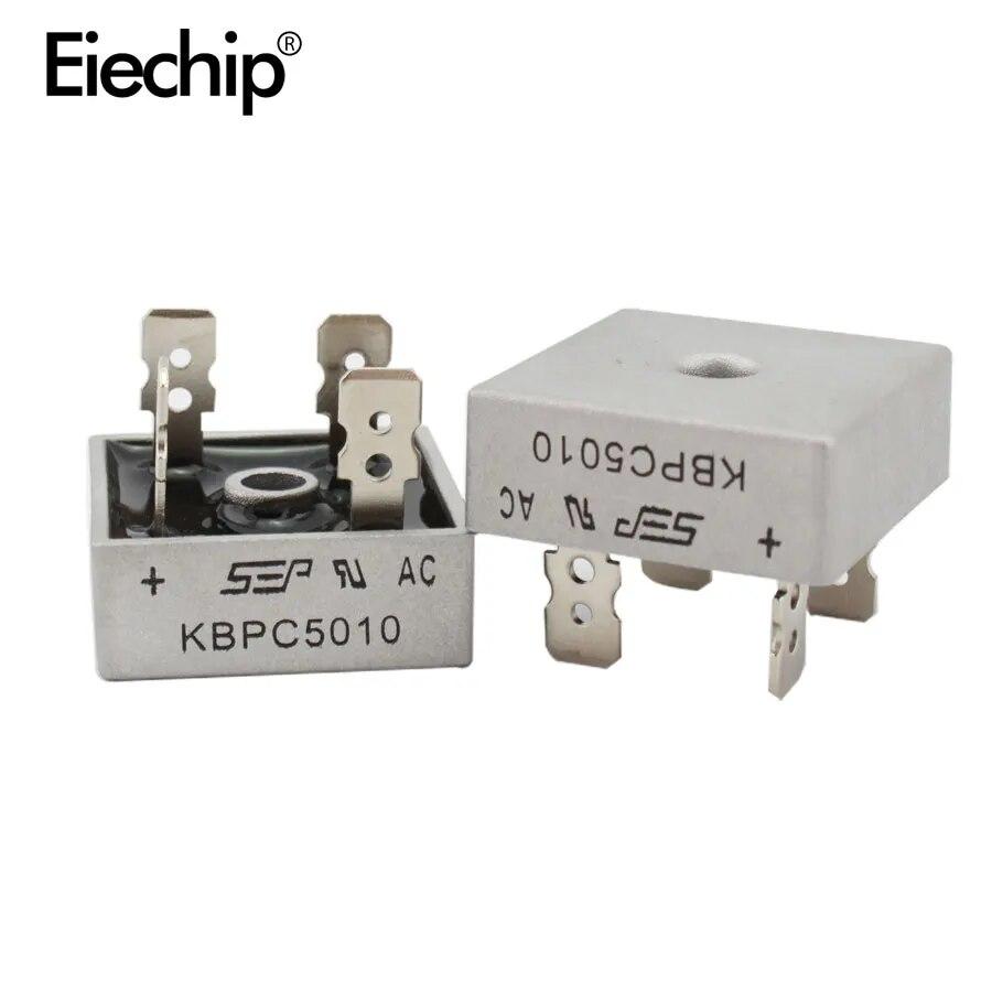 5pcs/lot Diode Bridge KBPC5010 50A 1000V Diode Bridges Rectifier KBPC 5010 Power Rectifier Electronic Componentes KBPC5010 Diode