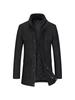 Men's Double-Layer Collar Wool Coat - Autumn/Winter European Size Business Outerwear
