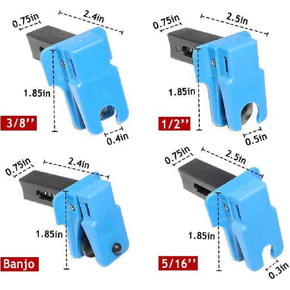 Car Brake Oil Pipe Plug, 4PCS Vehicle Automatic Fluid Line Stop Clamp Set, Prevent Oil Spills Automotive Brake Tubing Nozzle Hose Clamp Tool,