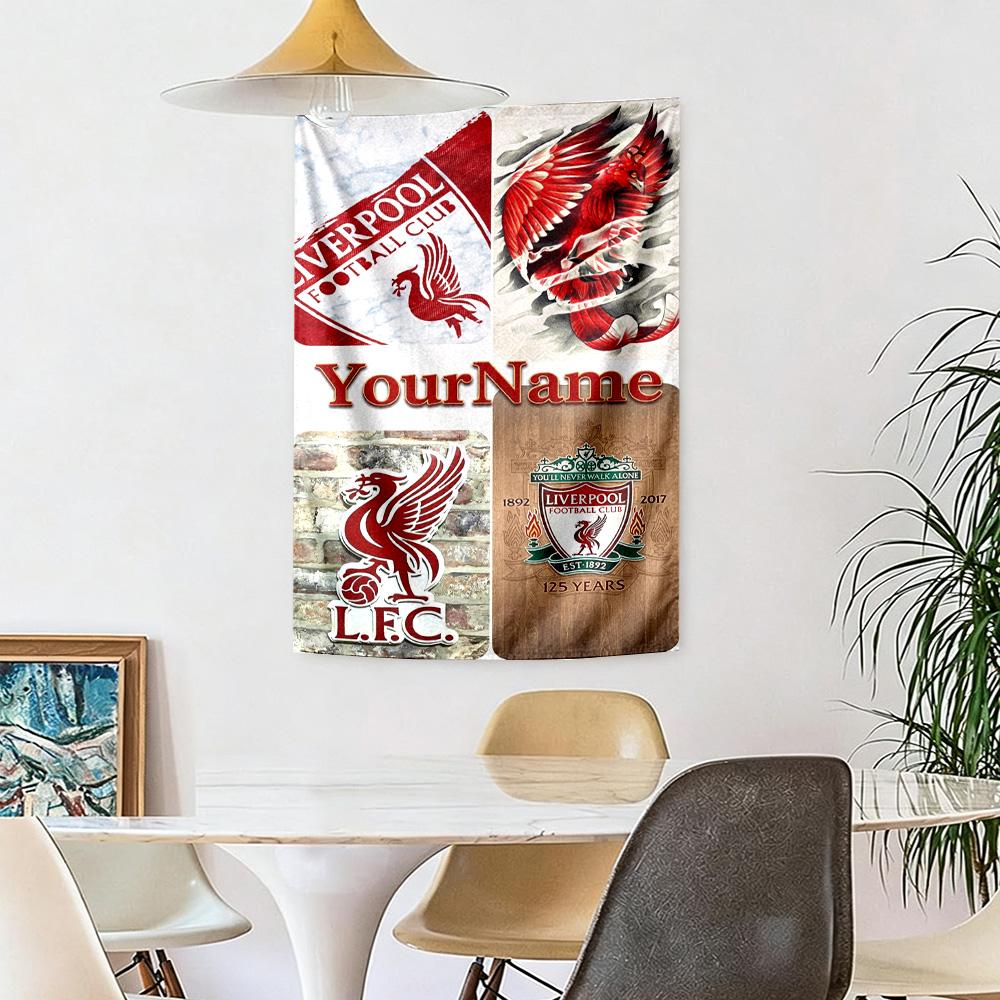 Liverpool Custom Your Name Wall Decor Tapestry Art For Pet Memorial Birthdaywedding Party Backdrop Family Gift
