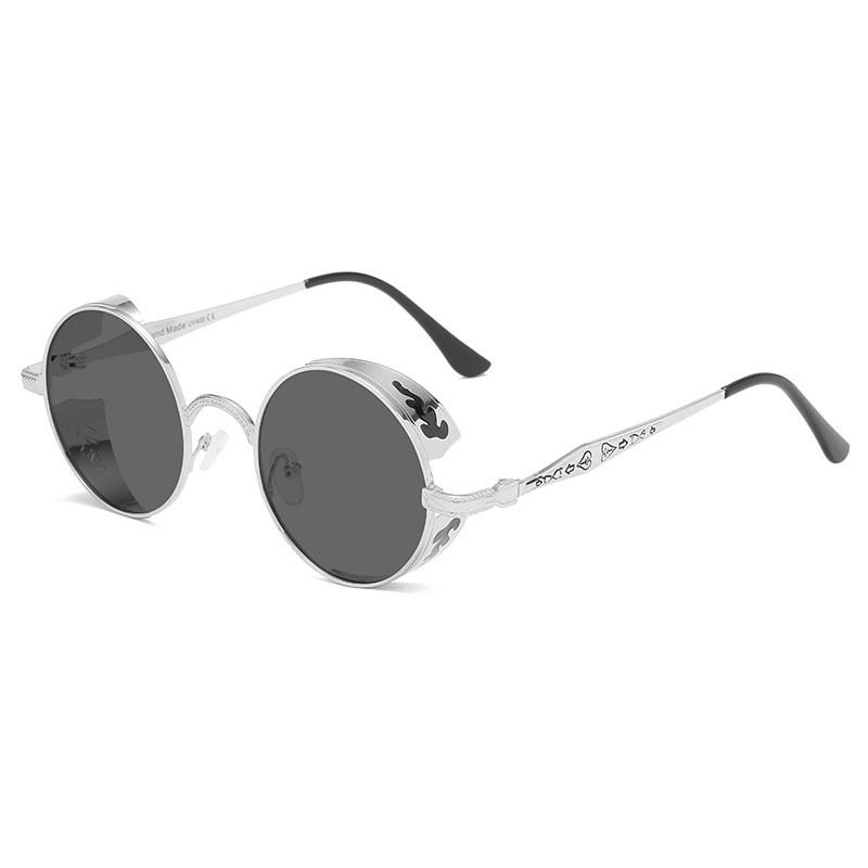 Vintage Steampunk Sunglasses Gothic Men Women Retro Round Glasses Luxury Design Metal Mirror Circle Sun Glasses Masculino